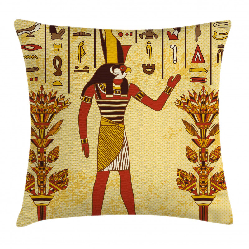 Egyptian Hieroglyph Myth Pillow Cover