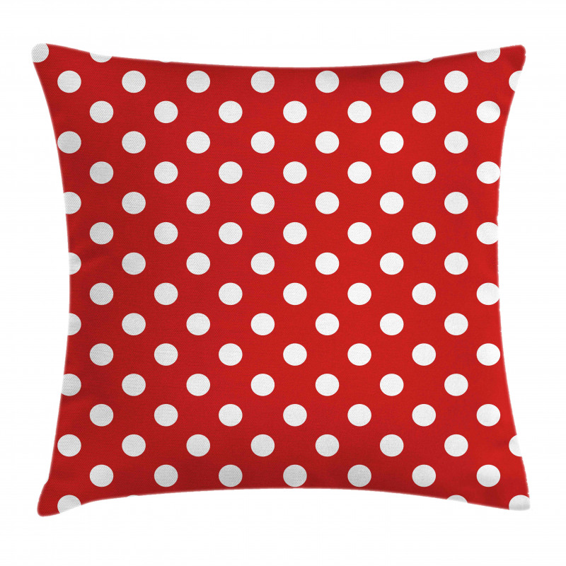 Polka Dots Circular Forms Pillow Cover