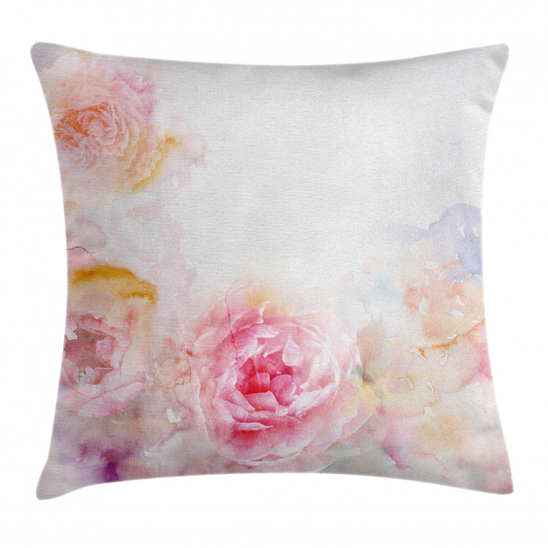 Pale Pink Roses Pillow Cover