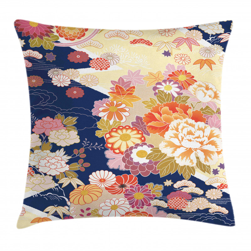 Traditional Flowers Pillow Cover