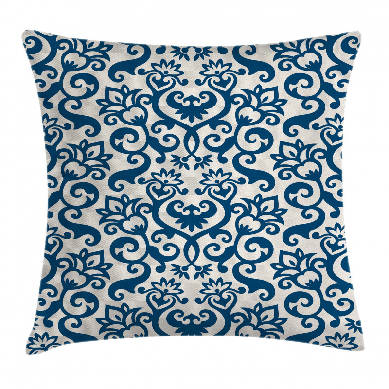 Antique Damask Curvy Art Pillow Cover