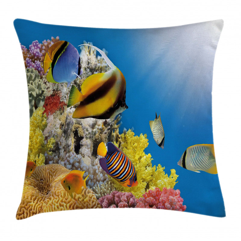 Coral Colony on Reef Top Pillow Cover