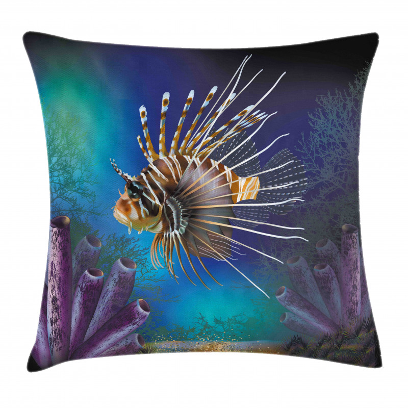 Bubble Fish and Plants Pillow Cover
