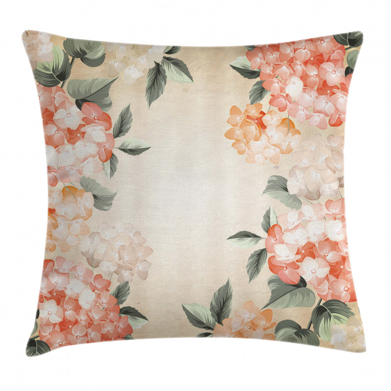 Blooming Hydrangea Flowers Pillow Cover