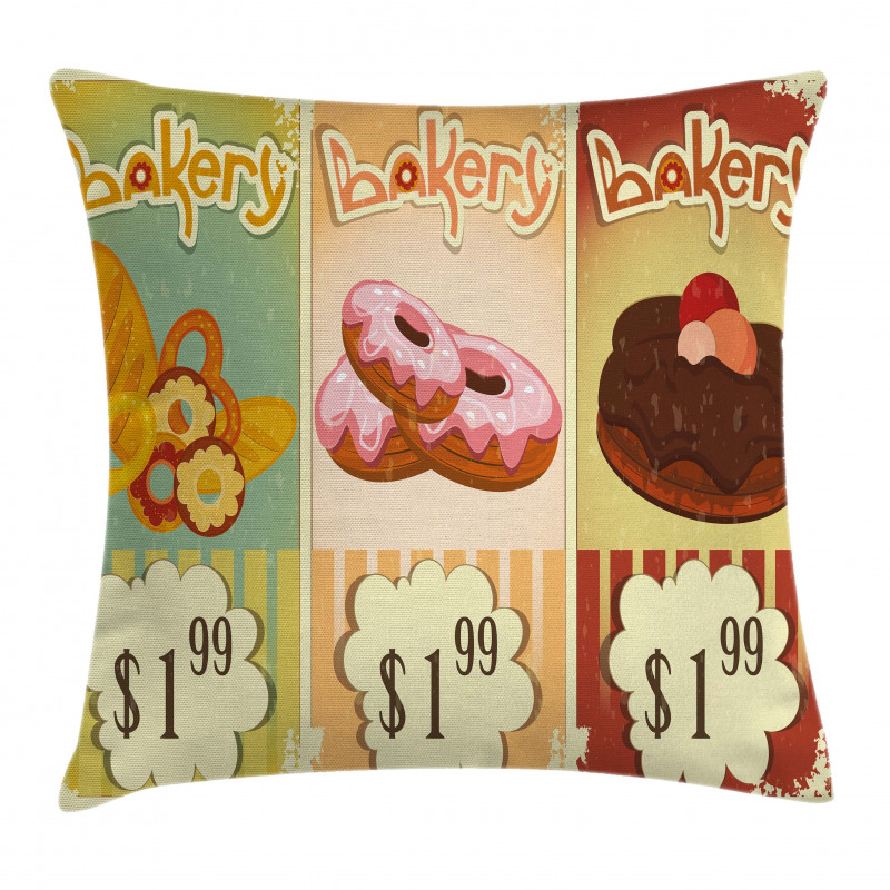 Bakery Shop Pastries Pillow Cover