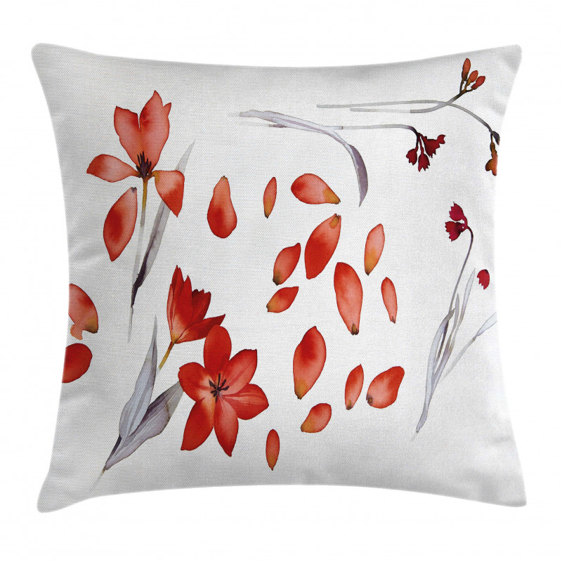 Autumn Flowers Petals Pillow Cover
