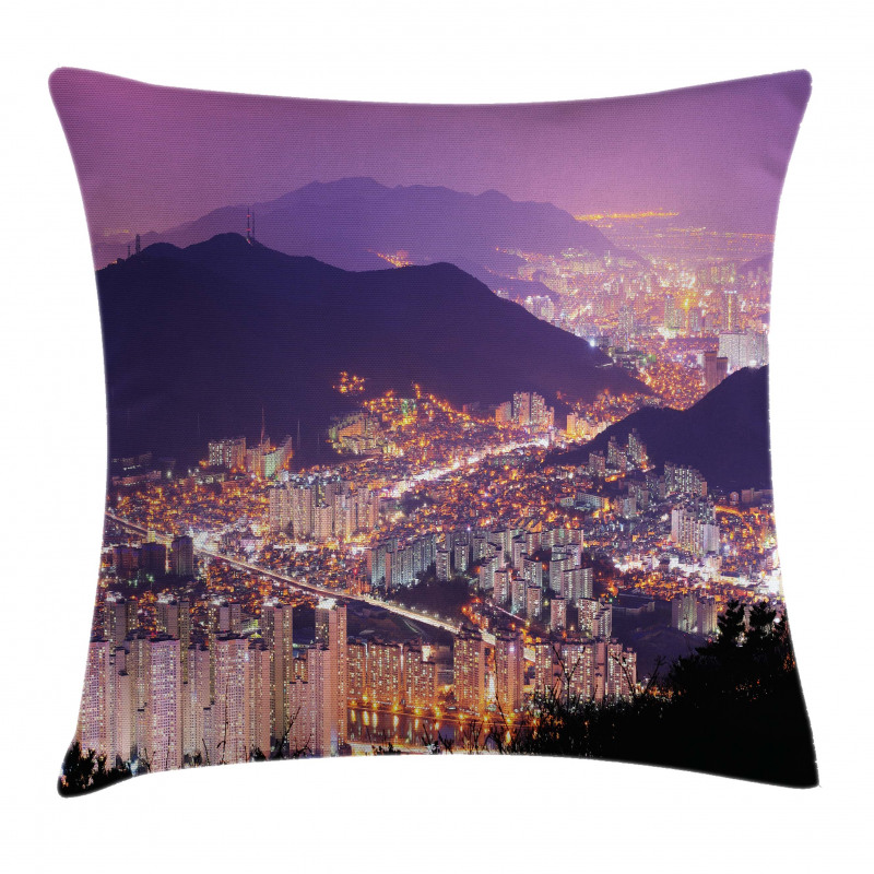 Skyline of Busan Korea Pillow Cover