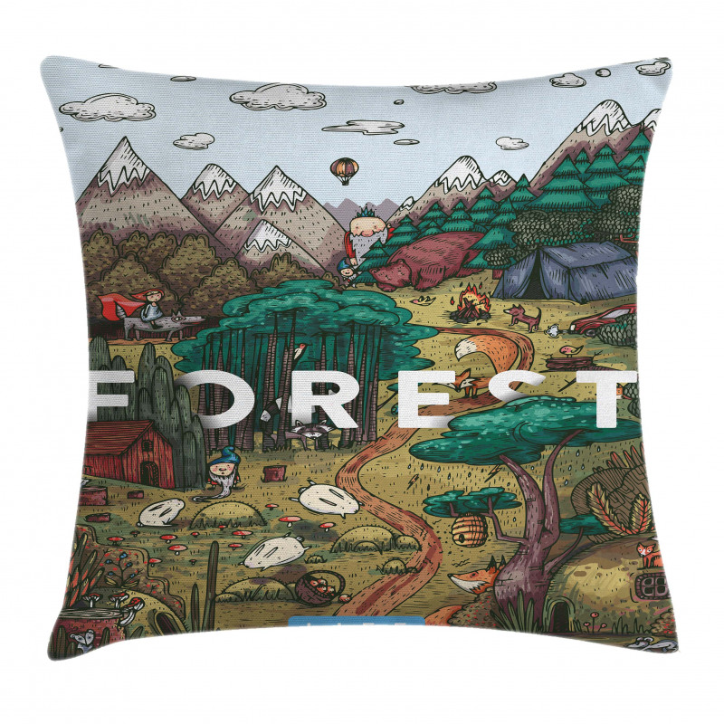 Mountain Range Valley Pillow Cover