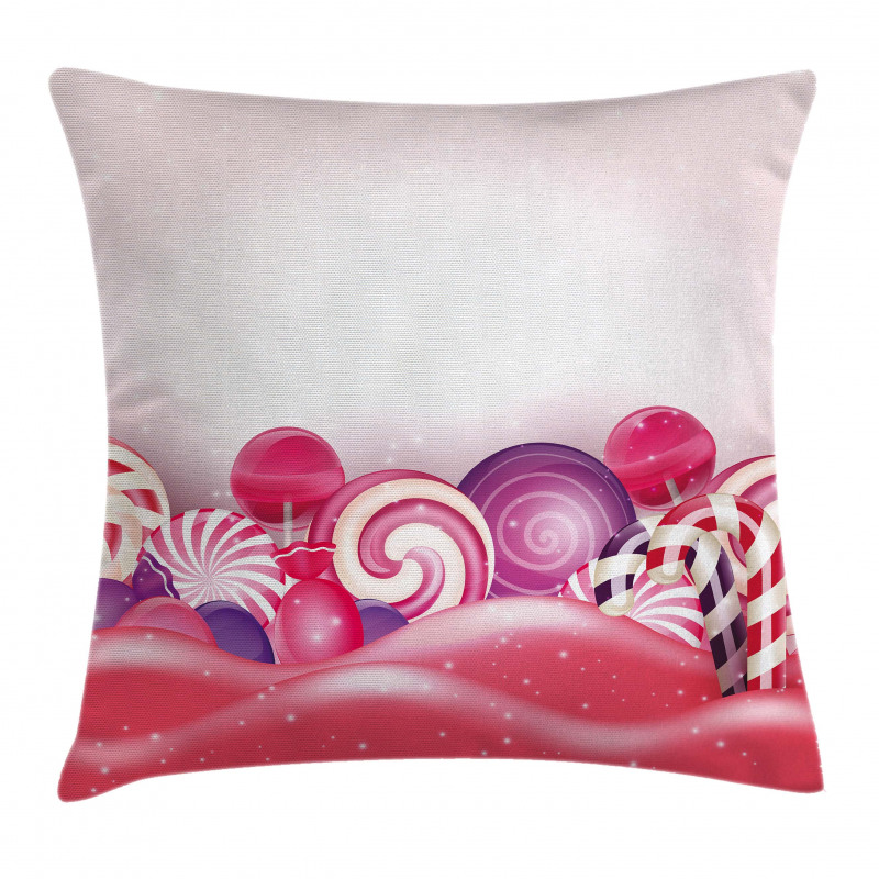 Rainbow Swirl Lollipop Pillow Cover