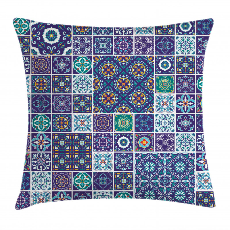 Traditional Mosaic Tile Pillow Cover