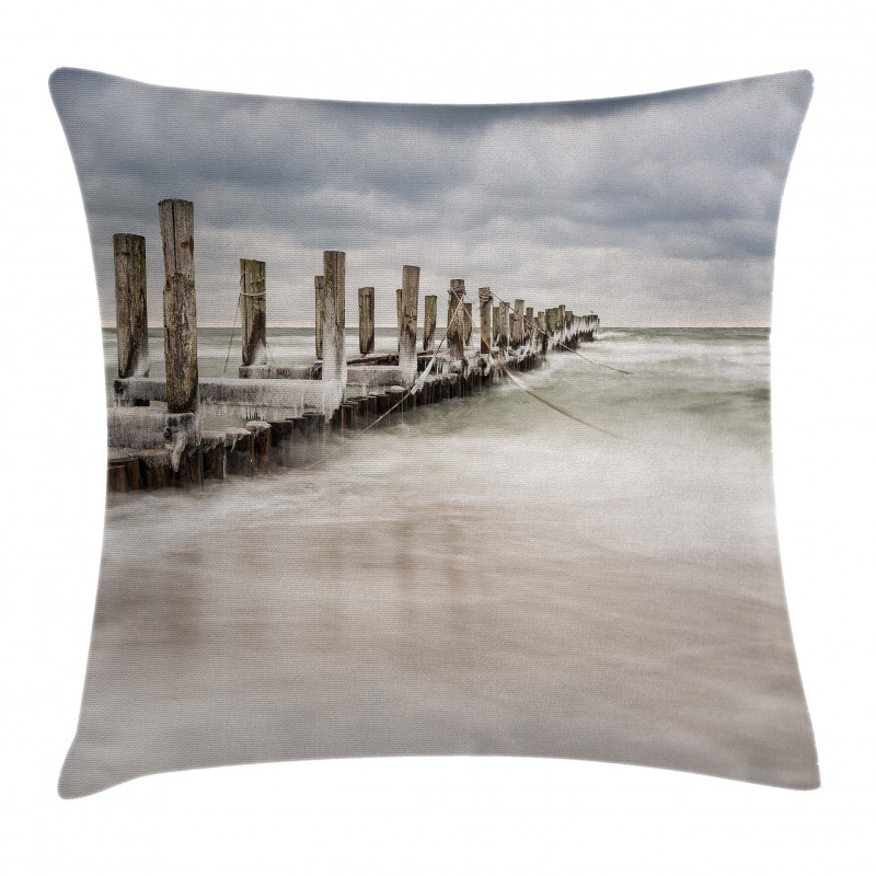 Groyne Zingst Germany Pillow Cover