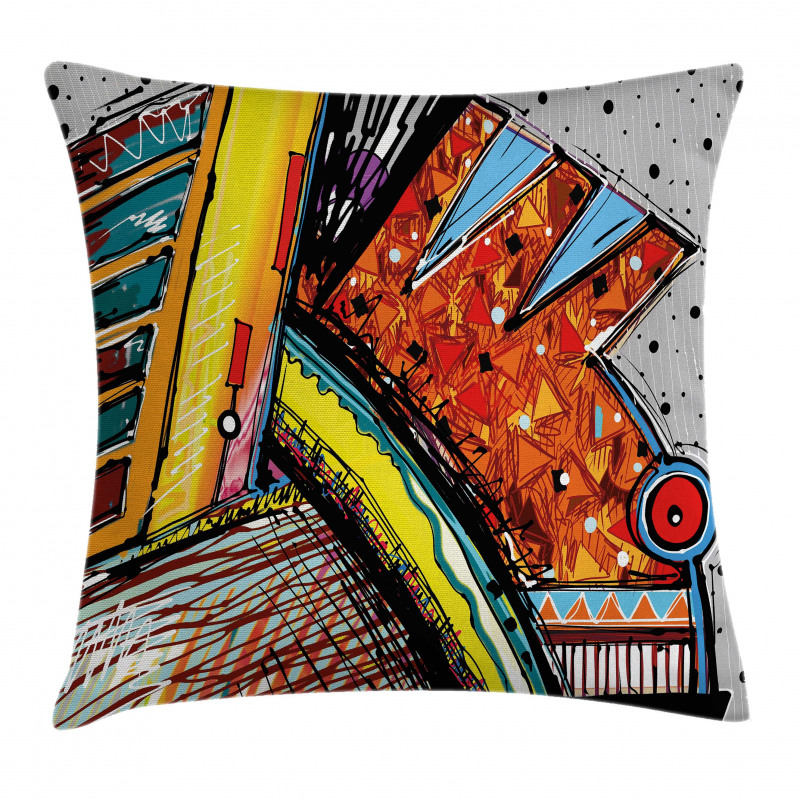 Funky Abstract Music Pillow Cover