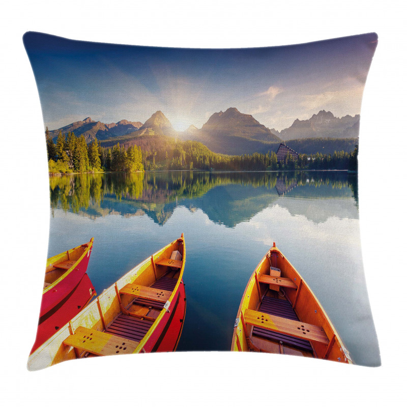 Lake Sailboats Pillow Cover