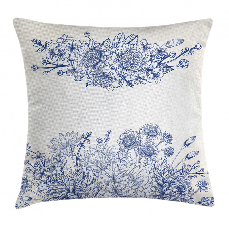 Bridal Bouquet Carnations Pillow Cover
