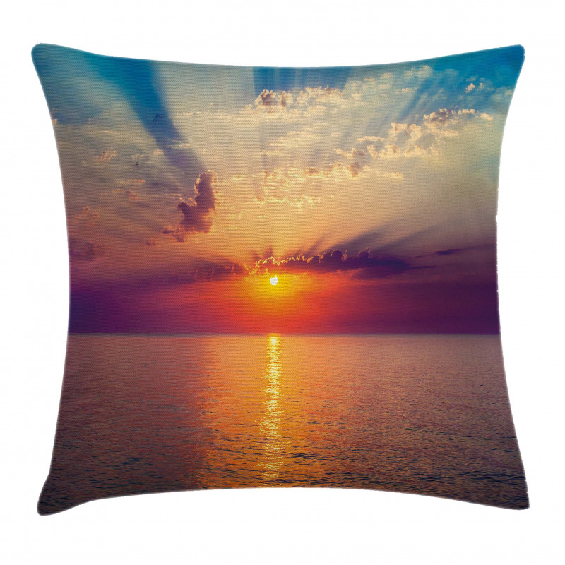 Dawn Sea Tranquil View Pillow Cover