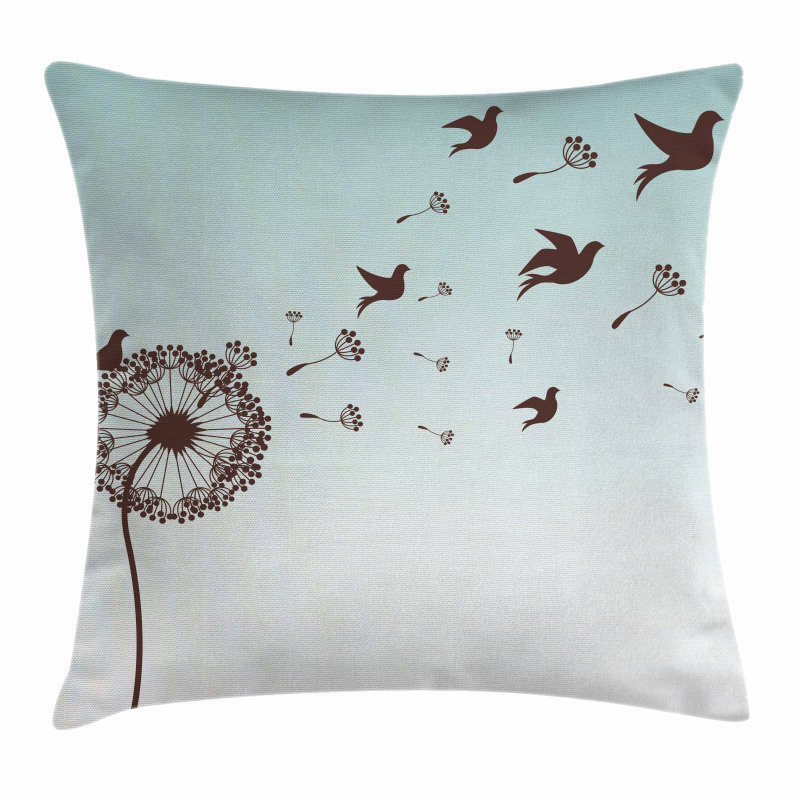 Dandelion Doves Bloom Pillow Cover