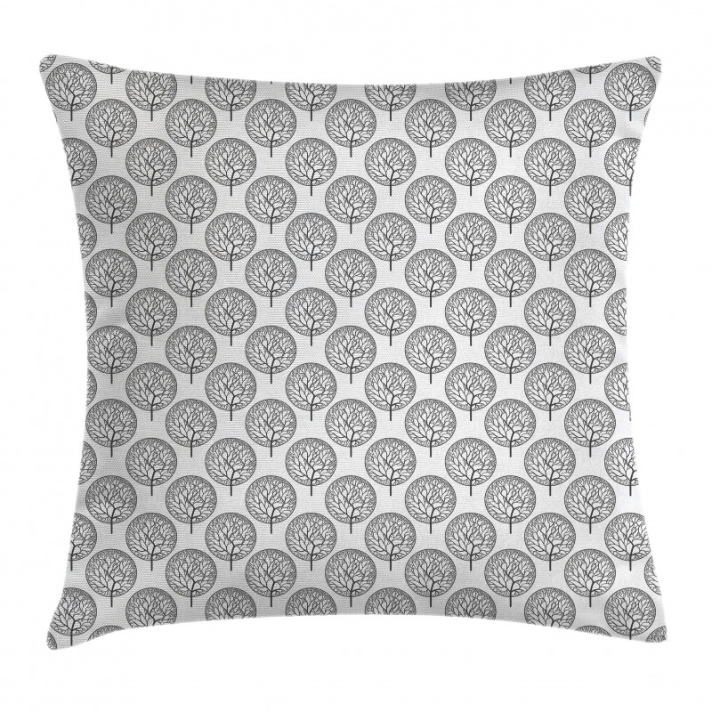 Leaves Circles Pillow Cover