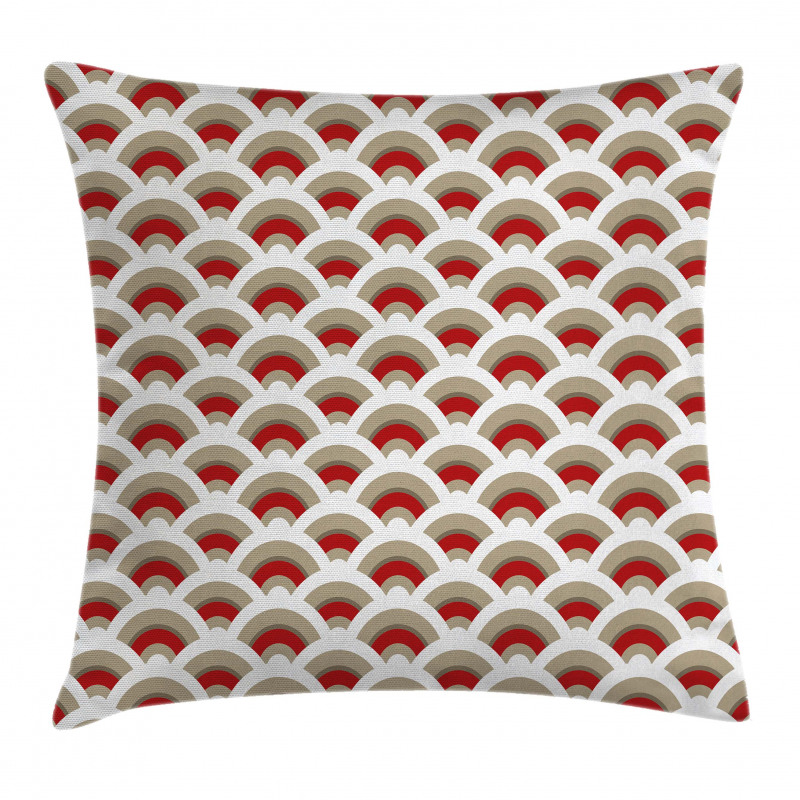 Oriental Scallop Art Pillow Cover