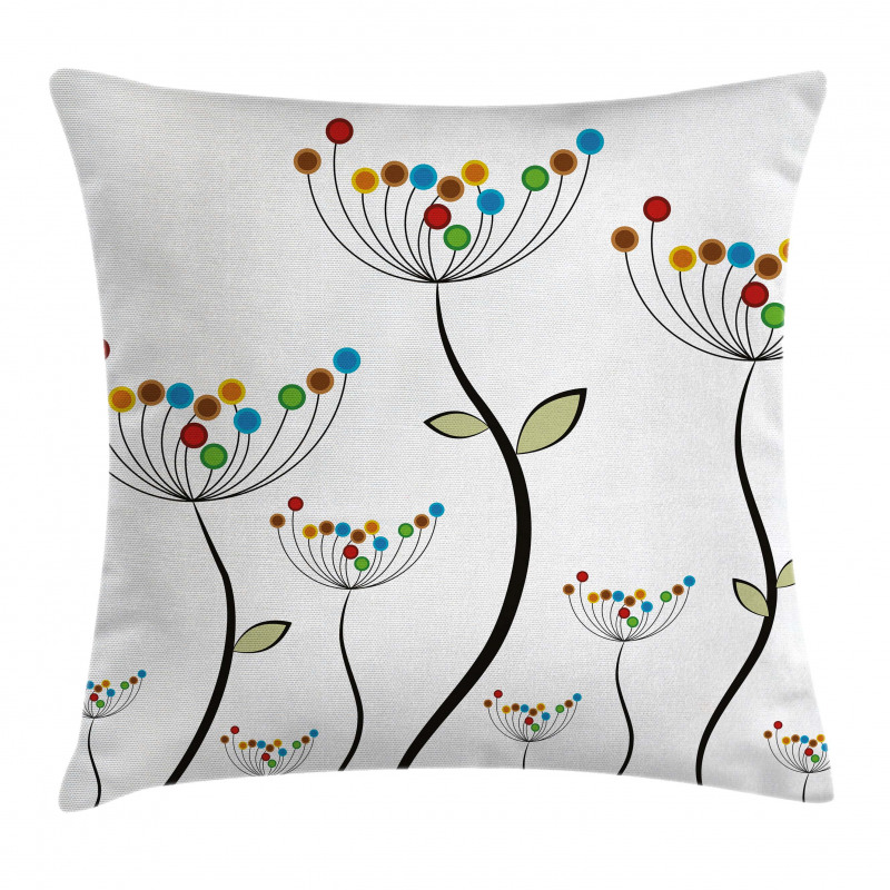 Dandelion Stems Buds Pillow Cover