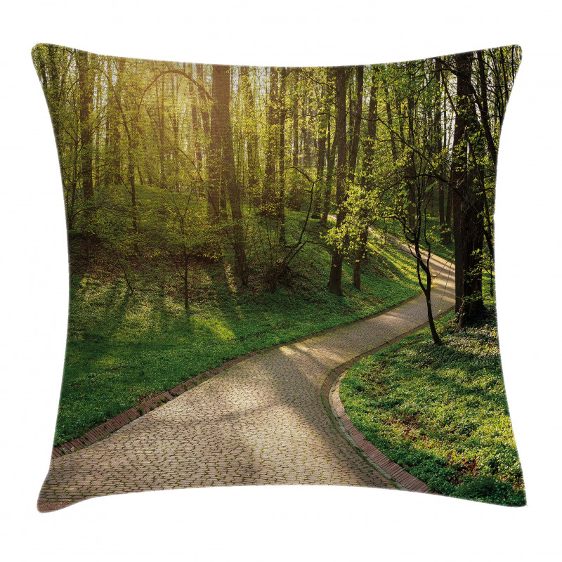 Footpath Green Park Pillow Cover