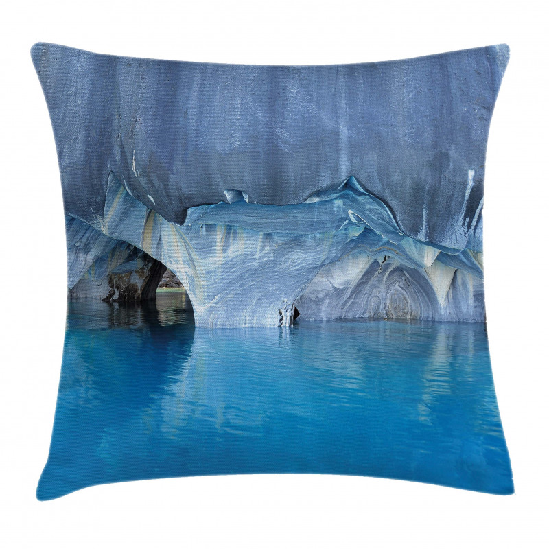 Marble Caves Lake in Chile Pillow Cover
