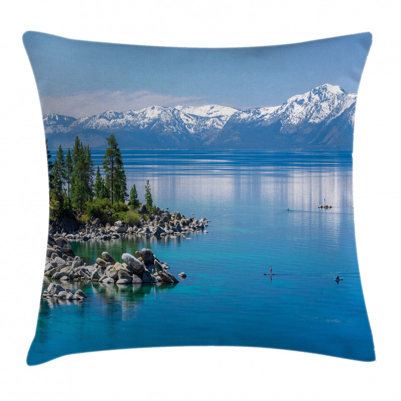 Blue Water Lake Tahoe Pillow Cover