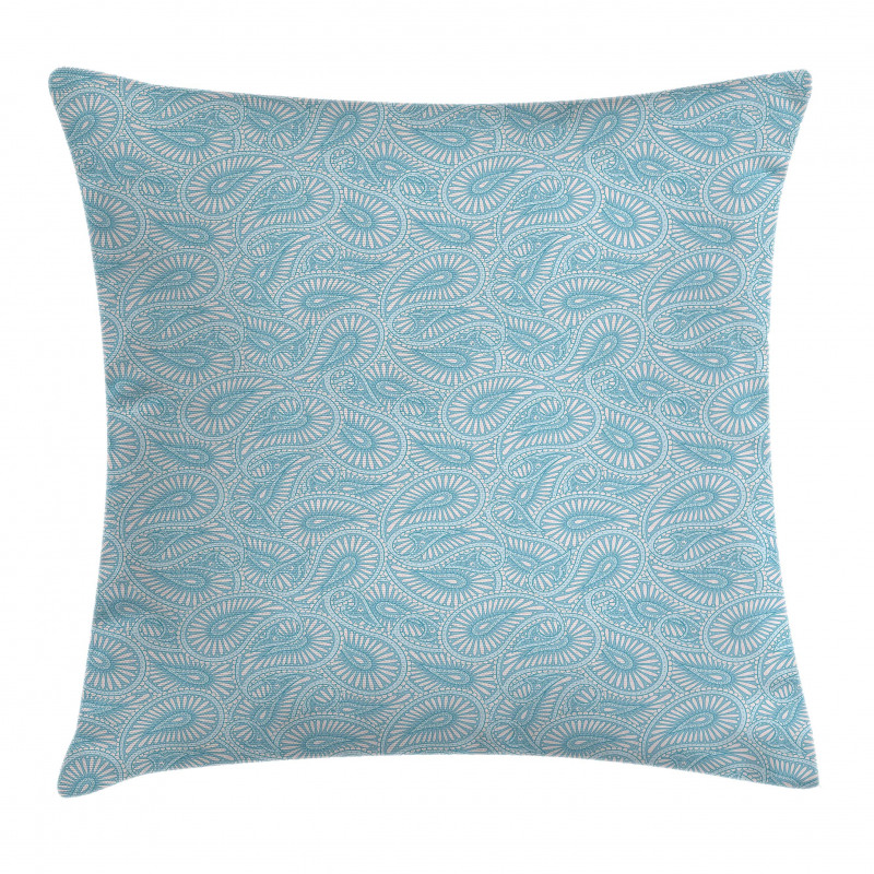 Art Style with Swirls Pillow Cover