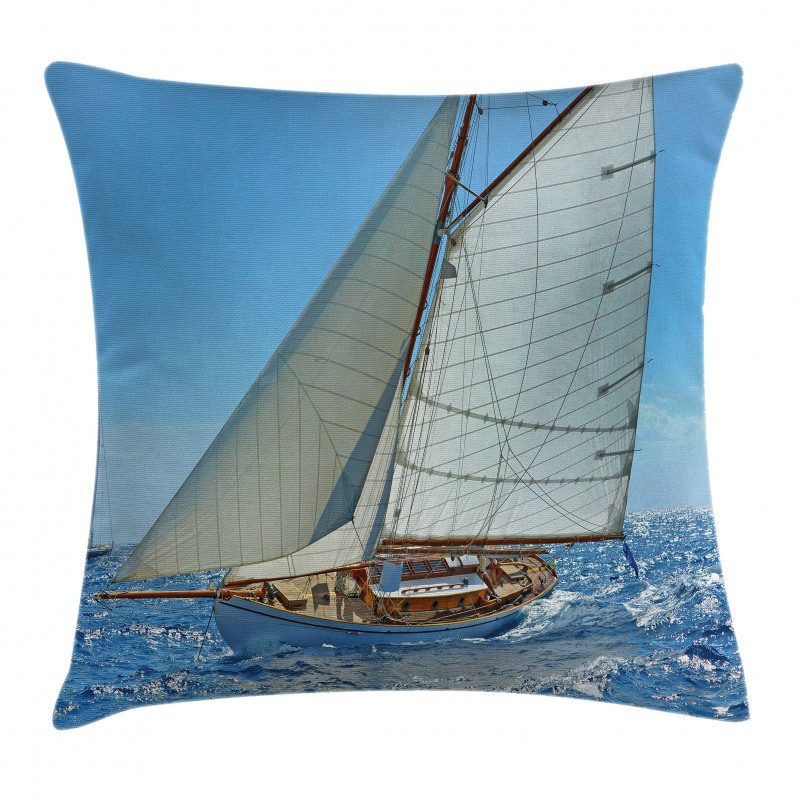 Sailboat Regatta Race Pillow Cover