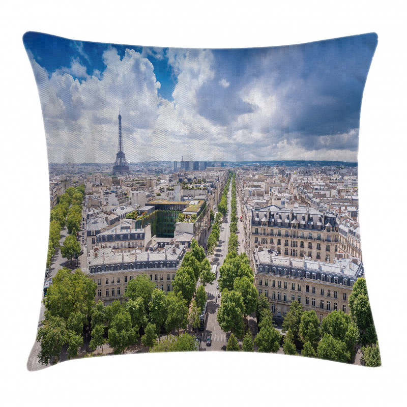 Aerial View Paris Pillow Cover