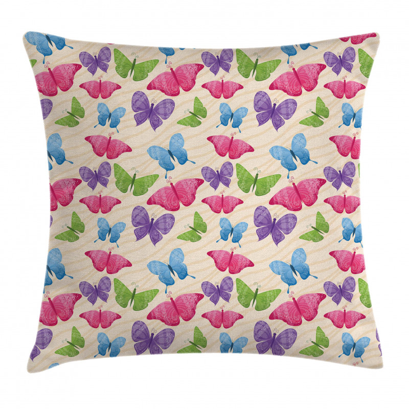 Colorful Butterflies Pillow Cover