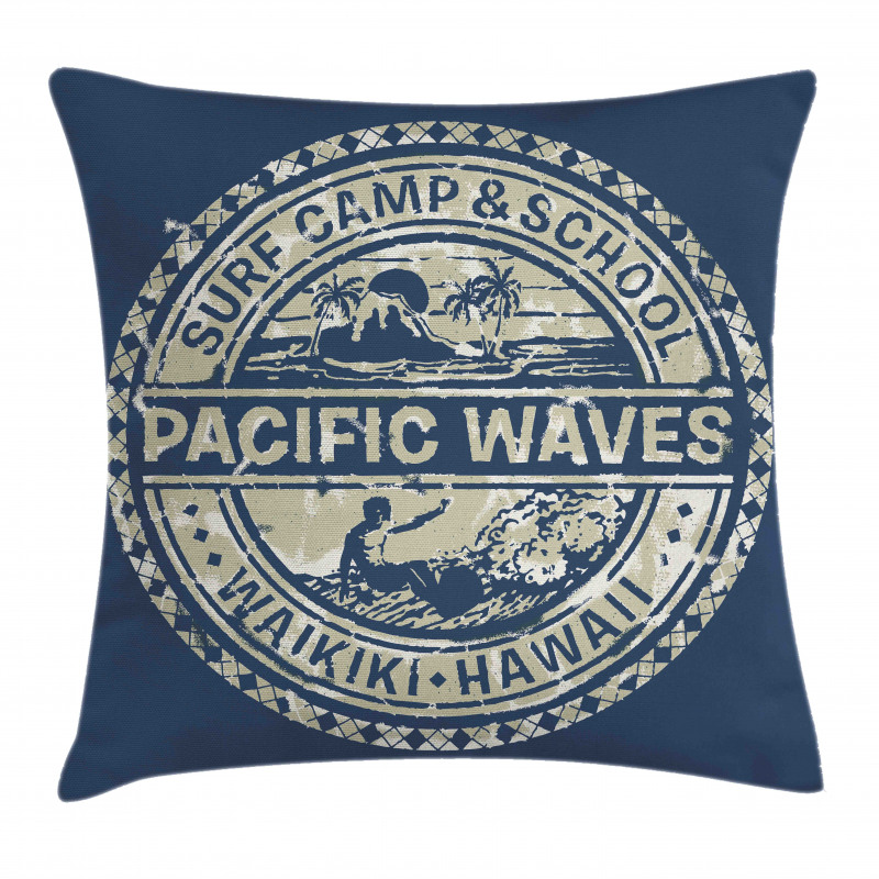 Pacific Waves Surf Camp Pillow Cover