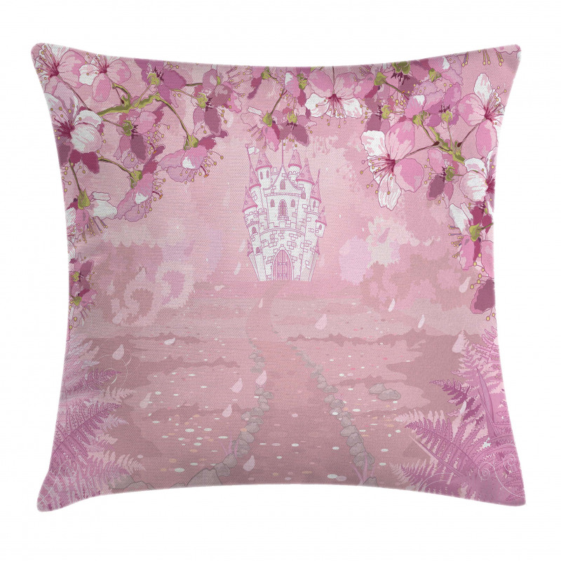 Medieval Castle Surreal Pillow Cover