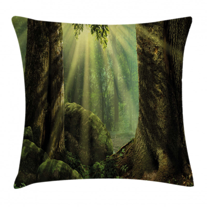 Sunbeam Moss Tree Bodies Pillow Cover