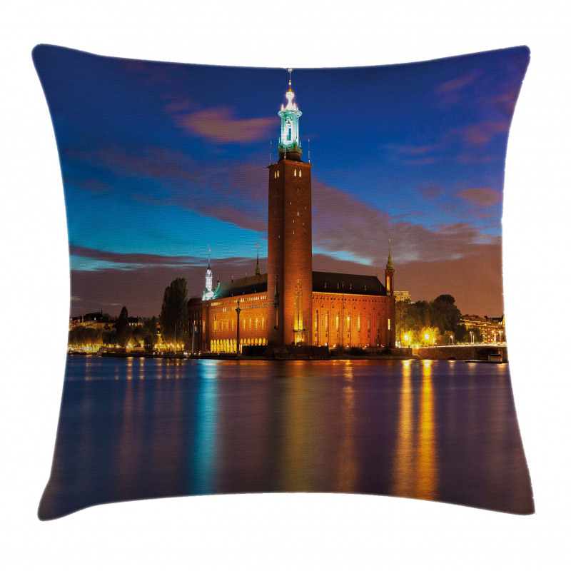 Stockholm Scenic Night Pillow Cover