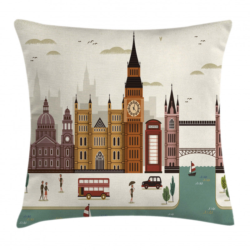 Travel Scenery Big Ben Pillow Cover