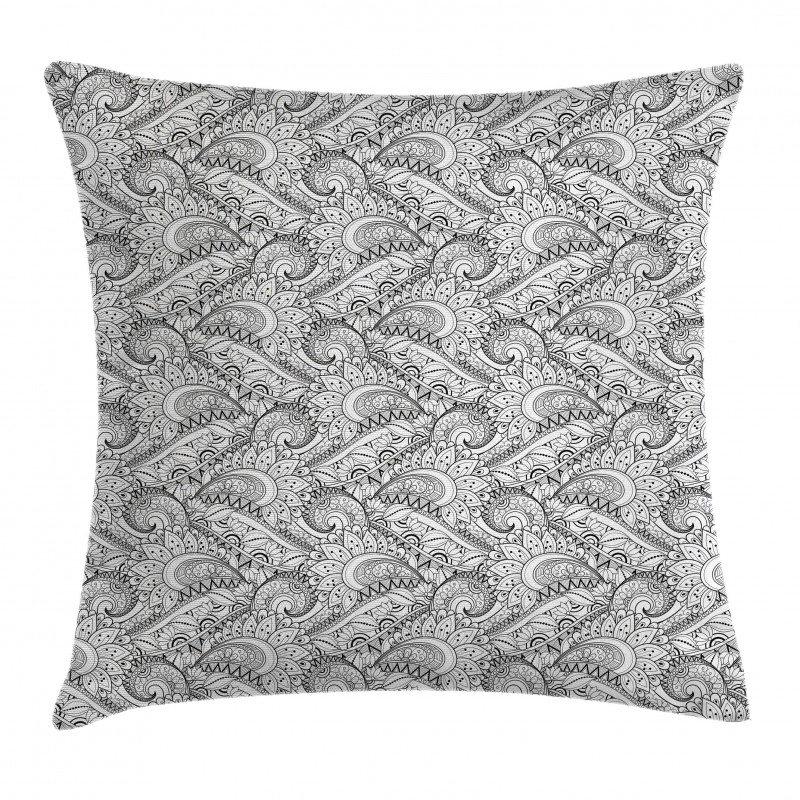 Paisley Sea Waves Floral Pillow Cover