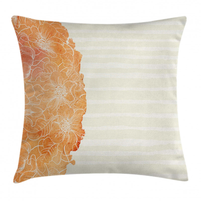 Island Floral Side Frame Pillow Cover