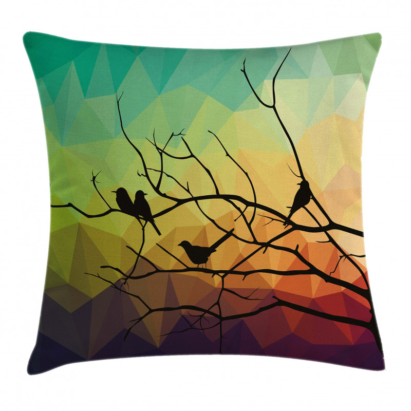 Abstract Bird and Branch Pillow Cover
