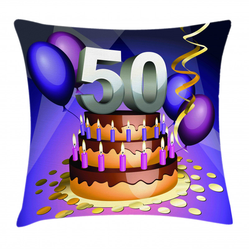 Cake with Candles Pillow Cover