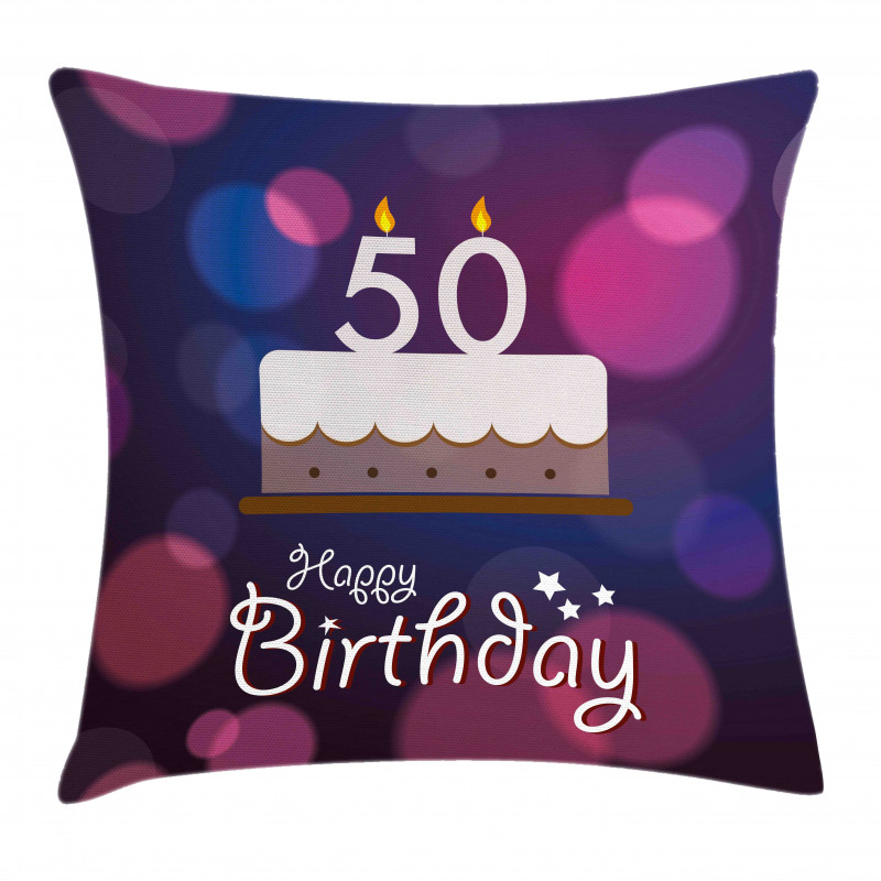 Cake Number Candles Pillow Cover