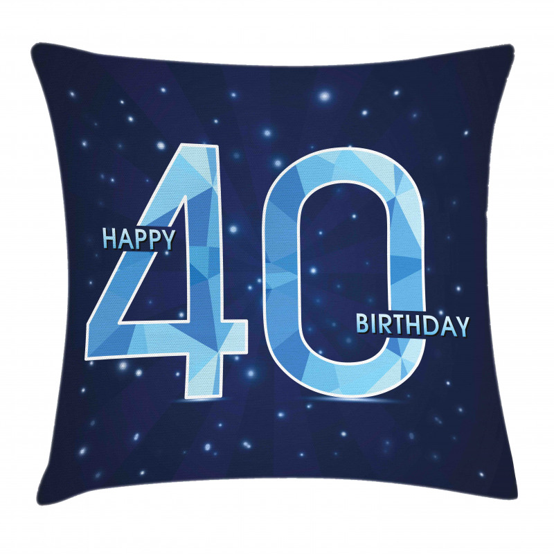 Number 40 Emblem Pillow Cover