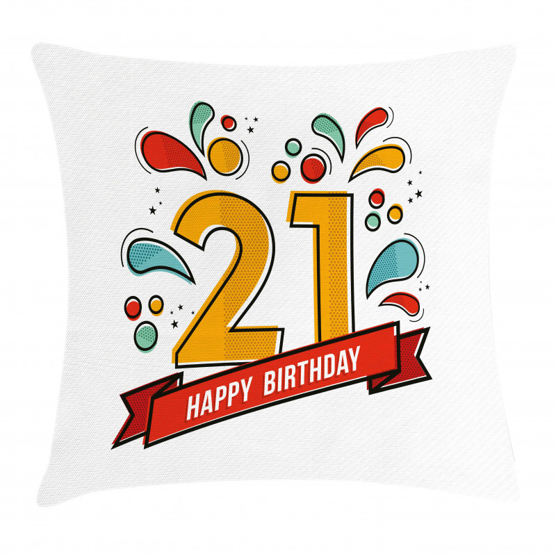 Digital 21 Birthday Pillow Cover