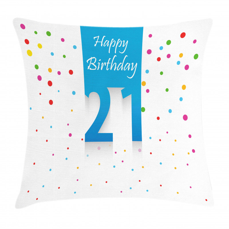 Party Birthday Words Pillow Cover