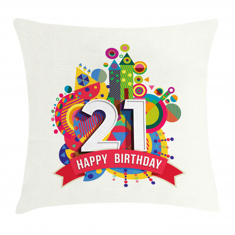 Happy Birthday Image Pillow Cover