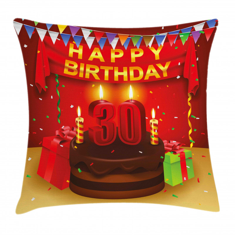 Cake and Presents Pillow Cover