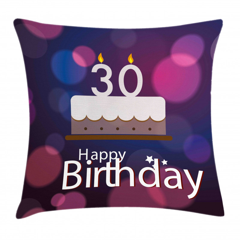 Birthday Cake Candles Pillow Cover