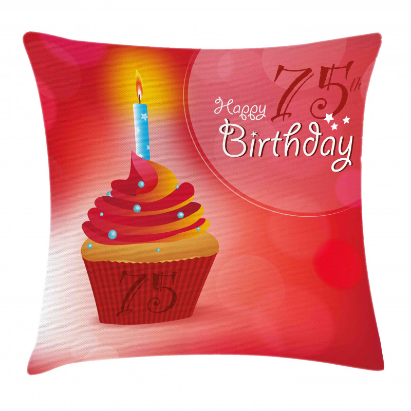 Starry Candle Cupcake Pillow Cover