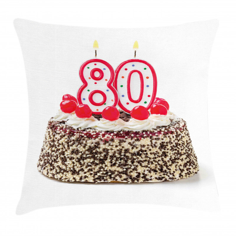 Party Cake Cherries Pillow Cover