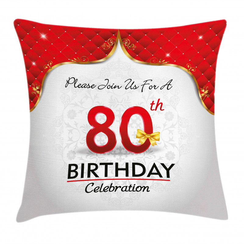 Birthday Party Invite Pillow Cover