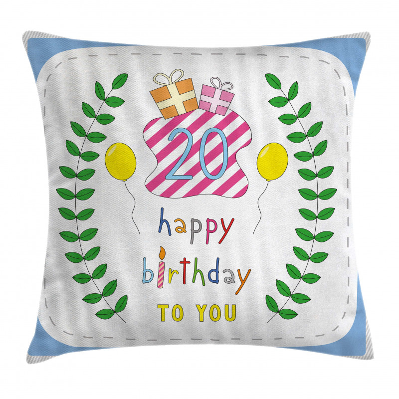 Birthday 20 Years Pillow Cover